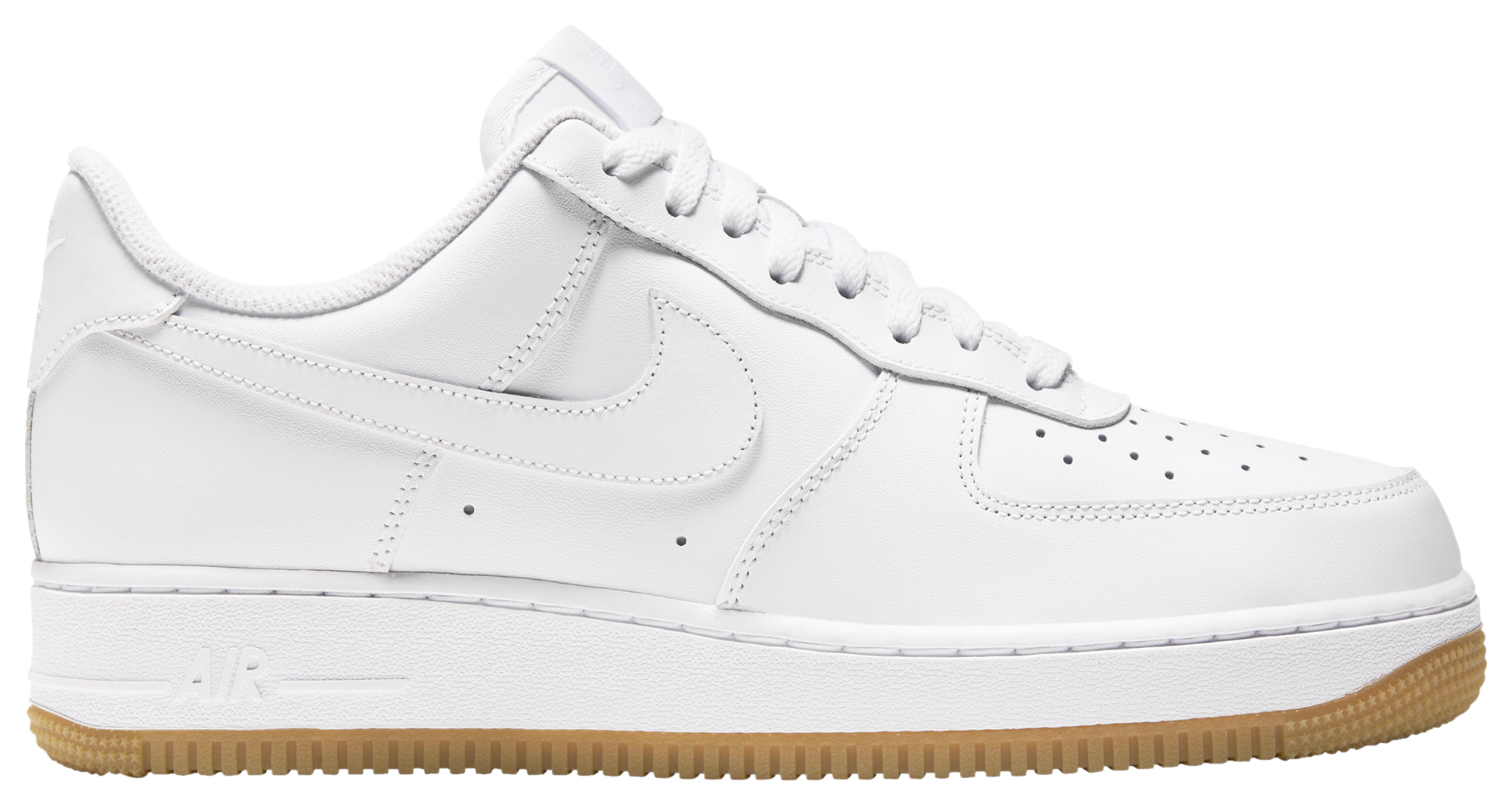 Nike Air Force 1 '07 - White/White/Brown - Image 1