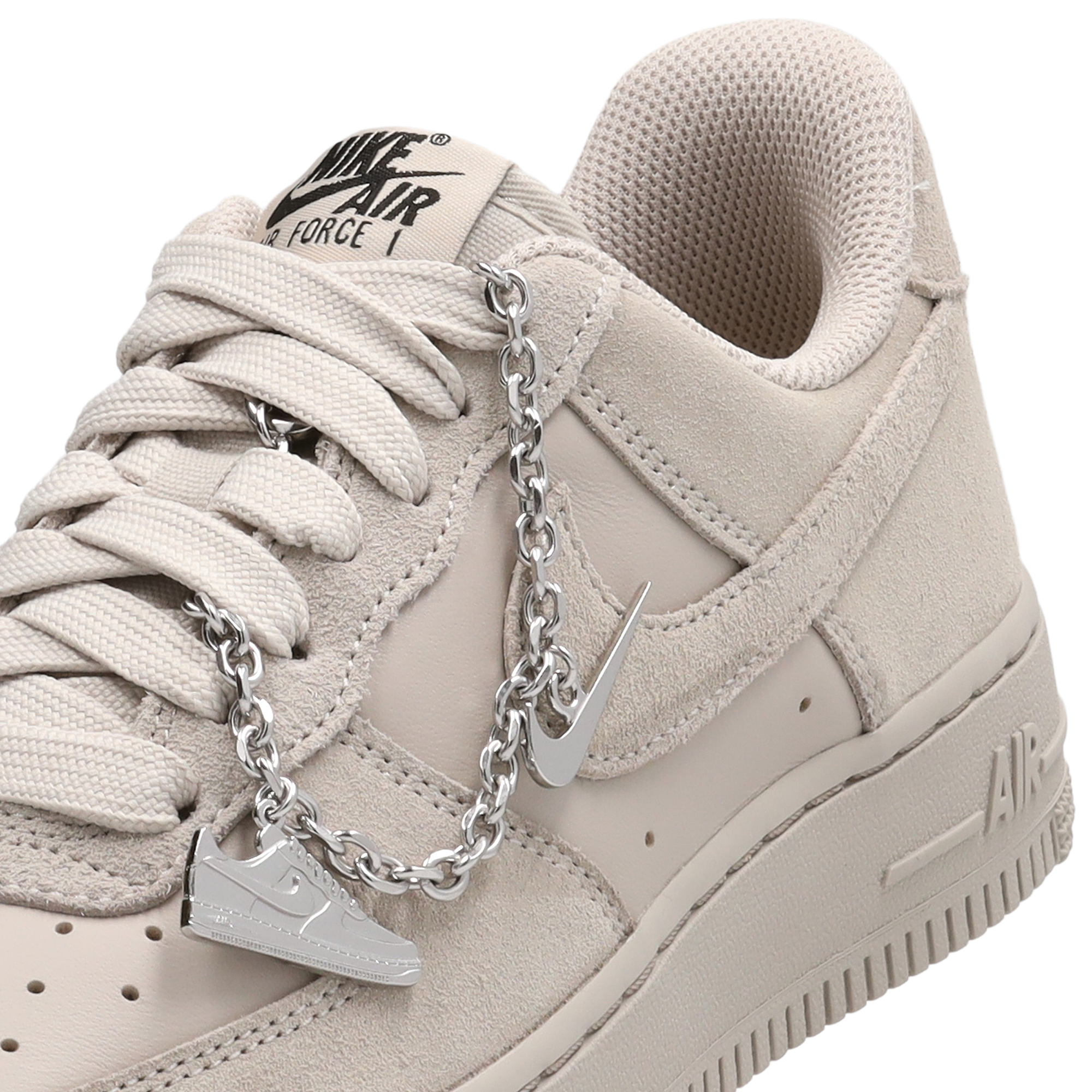 Nike Air Force 1 '07 FL1 - Metallic Silver/Black/Cream - Image 7