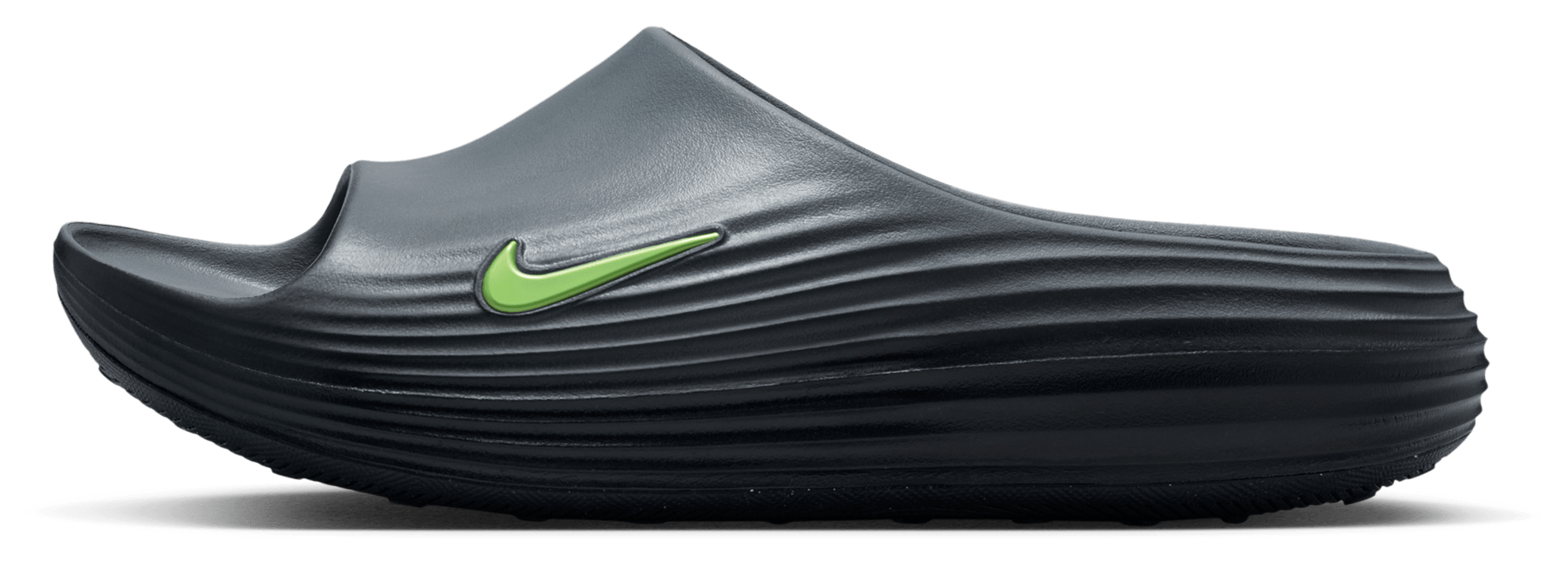 Nike Reactx Rejuven8 Slides - Volt/Cool Grey/Black - Image 2