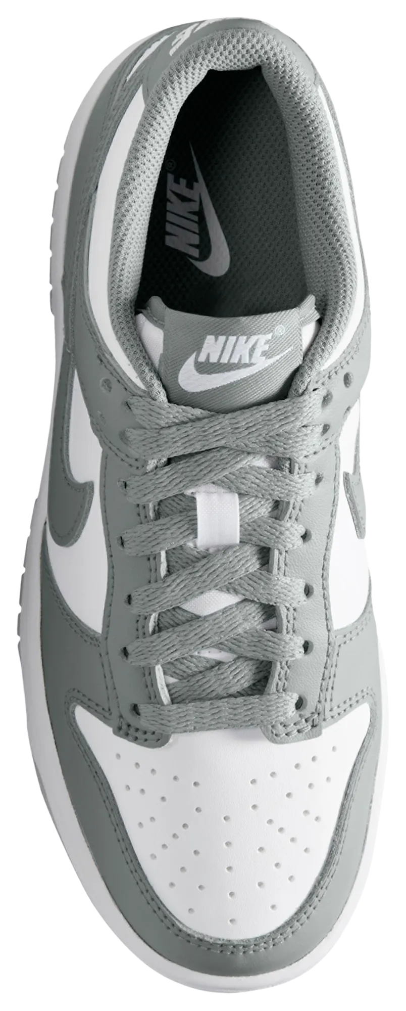 Nike Dunk Low - Kids - White/White/Light Smoke Grey - Image 3