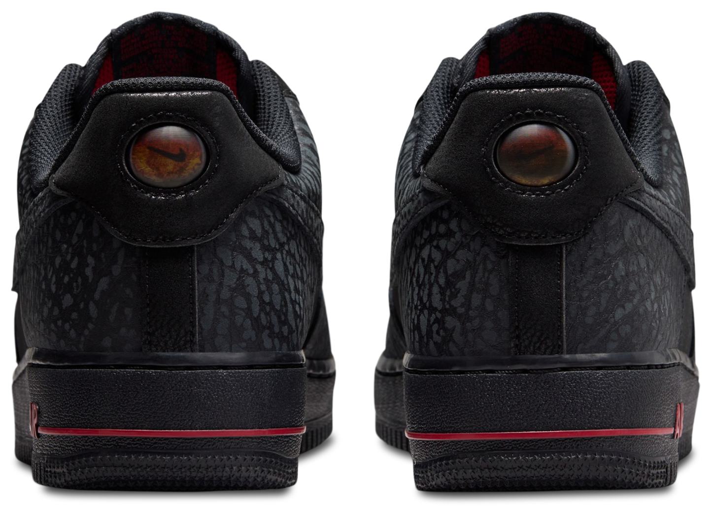 Nike Air Force 1 Low LE - Black/Tough Red/Dark Smoke Grey - Image 3