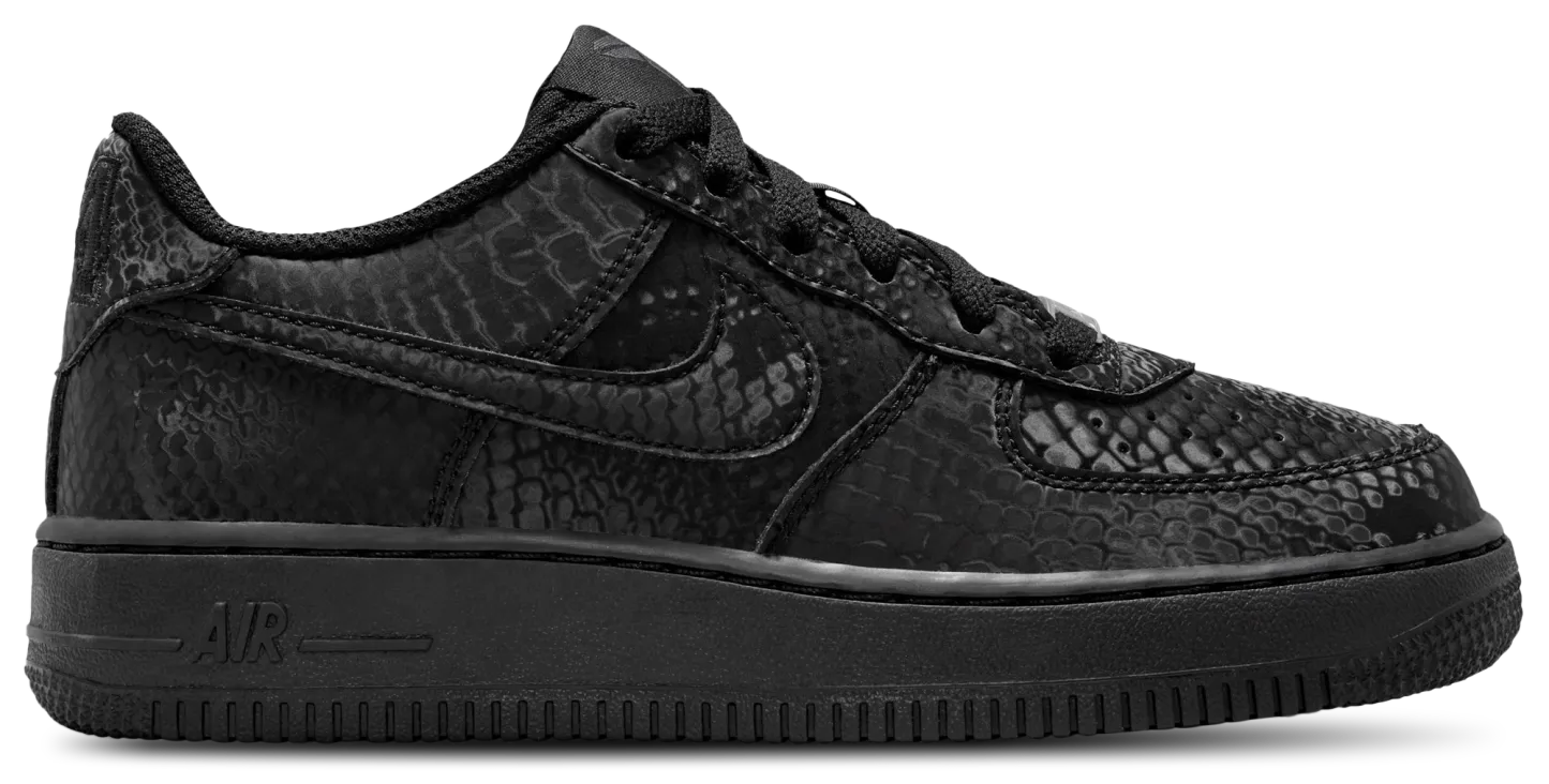 Nike Air Force 1 Low 童款 - Black/Black/Black - Image 1