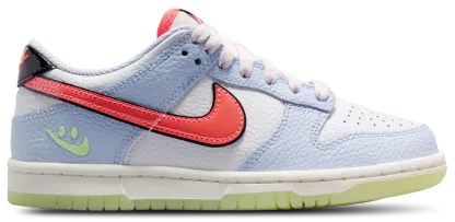 Nike Dunk Low 童款 - White/Hydrogen Blue/Flash Crimson - Image 1