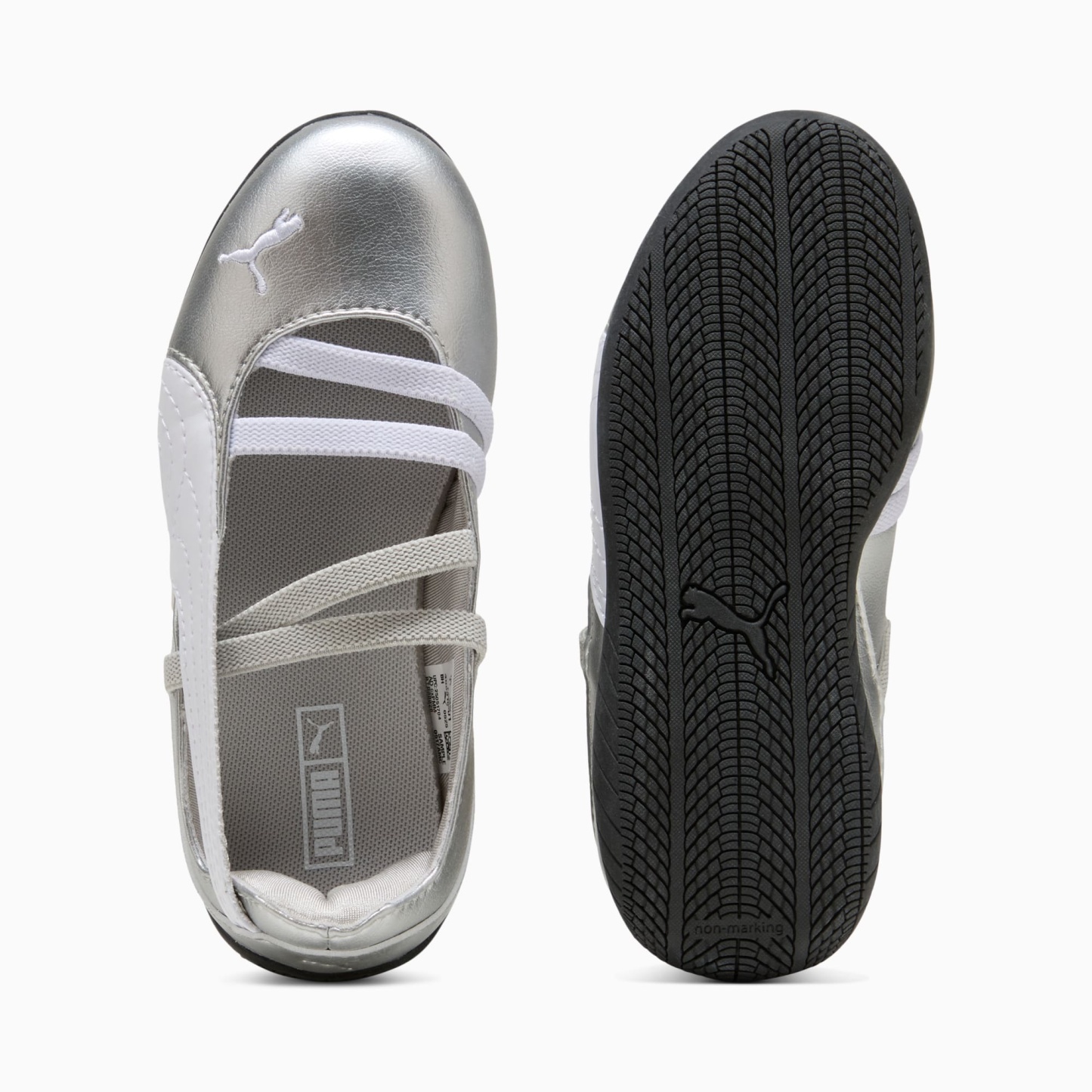 Speedcat Ballet Metallic Little Kids' Shoes - Ash Gray-PUMA White - 4