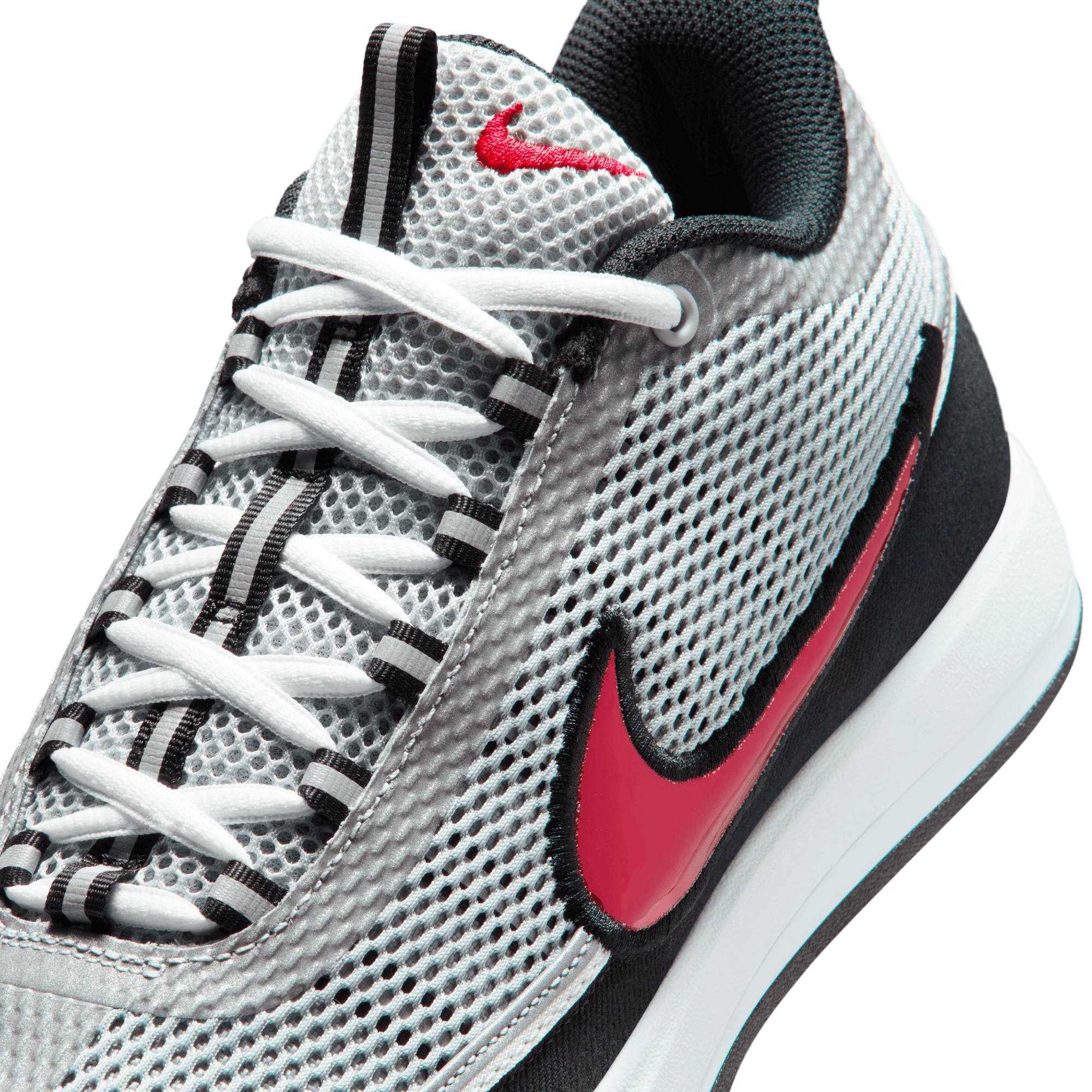 Nike Book 2 - Metallic Silver/Sport Red/Black - Image 7