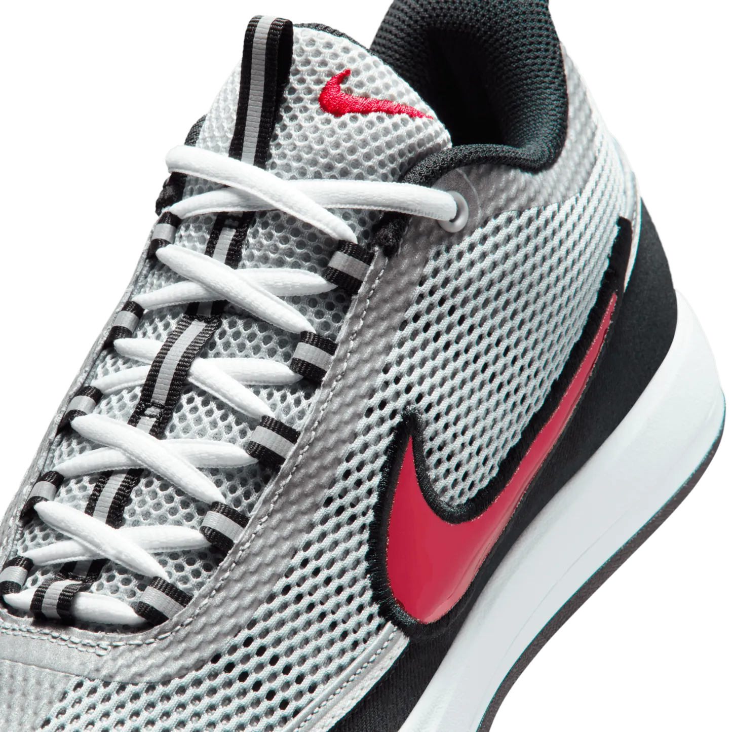 Nike Book 2 - Metallic Silver/Sport Red/Black - Image 7