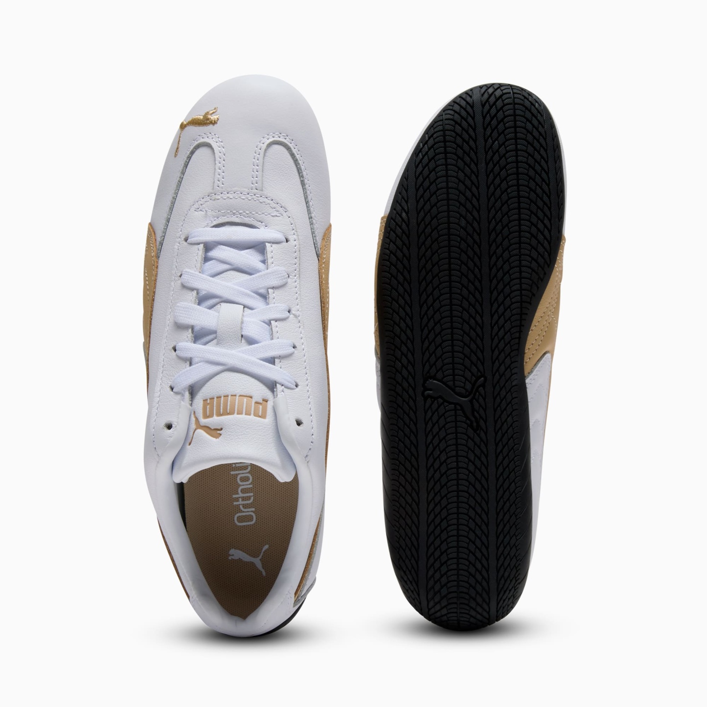 Speedcat Leather Women's Sneakers - PUMA White-Toasted Almond - 6