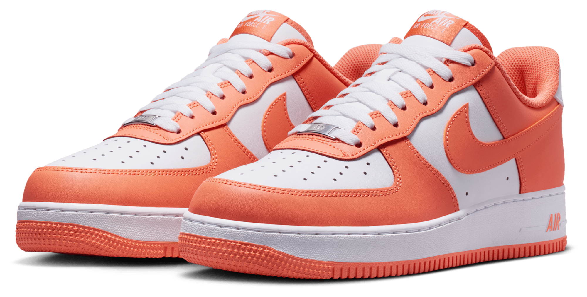 Nike Air Force 1 Low '07 - White/White/Orange Frost - Image 6