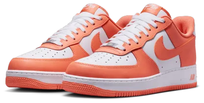 Nike Air Force 1 Low '07 - White/White/Orange Frost - Image 6
