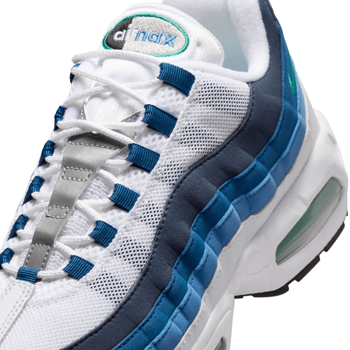 Nike Air Max 95 - Men's - Emerald Green/White/Lake Blue - Image 7
