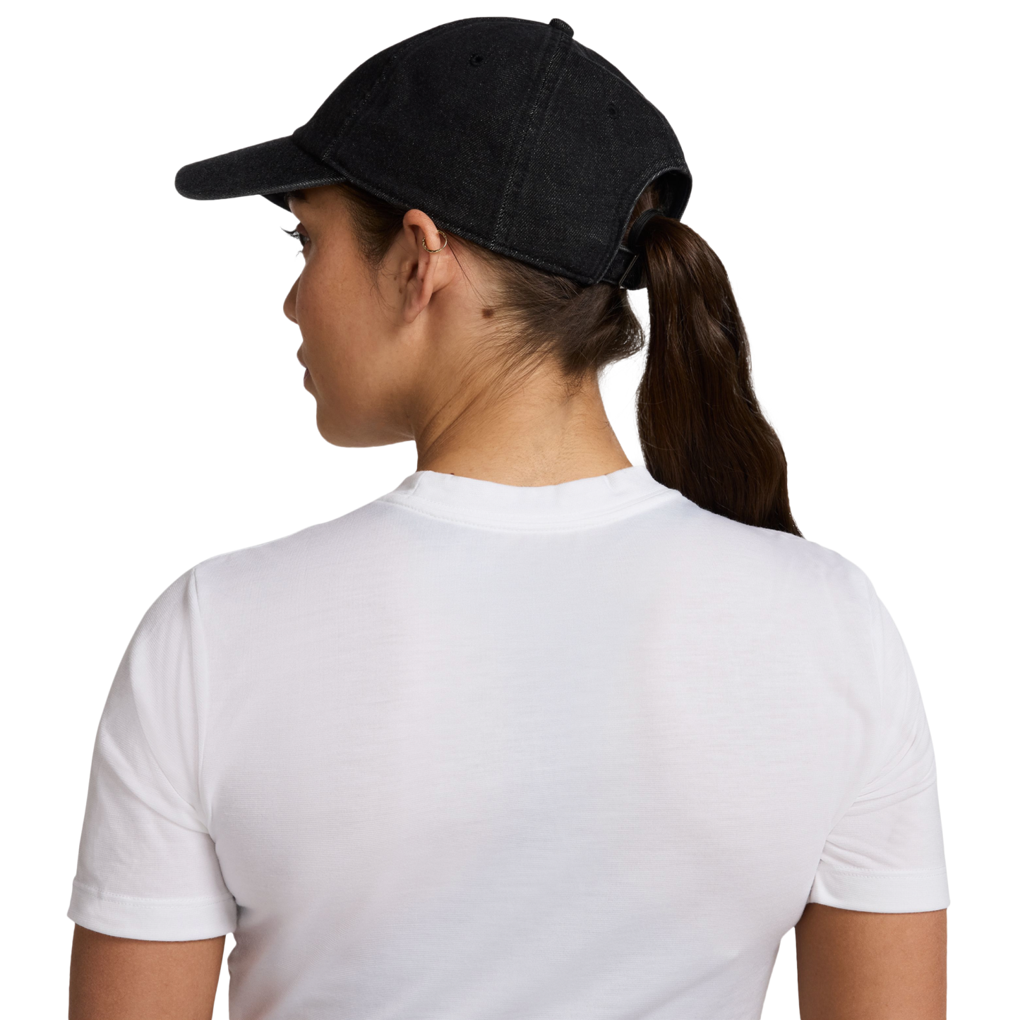 Nike Club Denim Cap - White/Black - Image 2