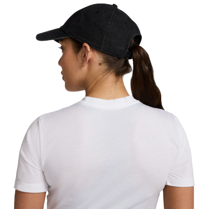 Nike Club Denim Cap - White/Black - Image 2