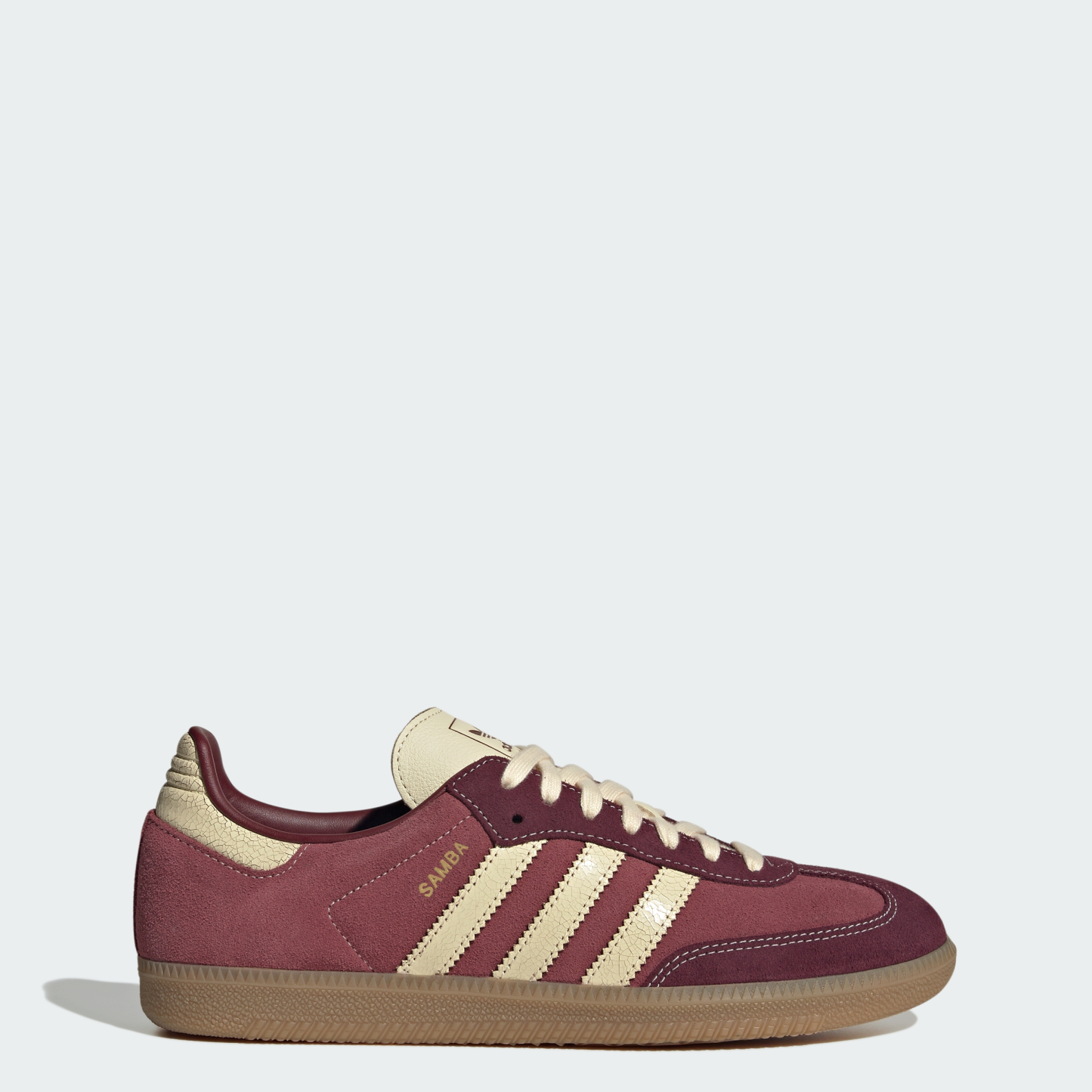 adidas SAMBA OG SHOES - Shadow Red / Warm Vanilla / Gum - View 1