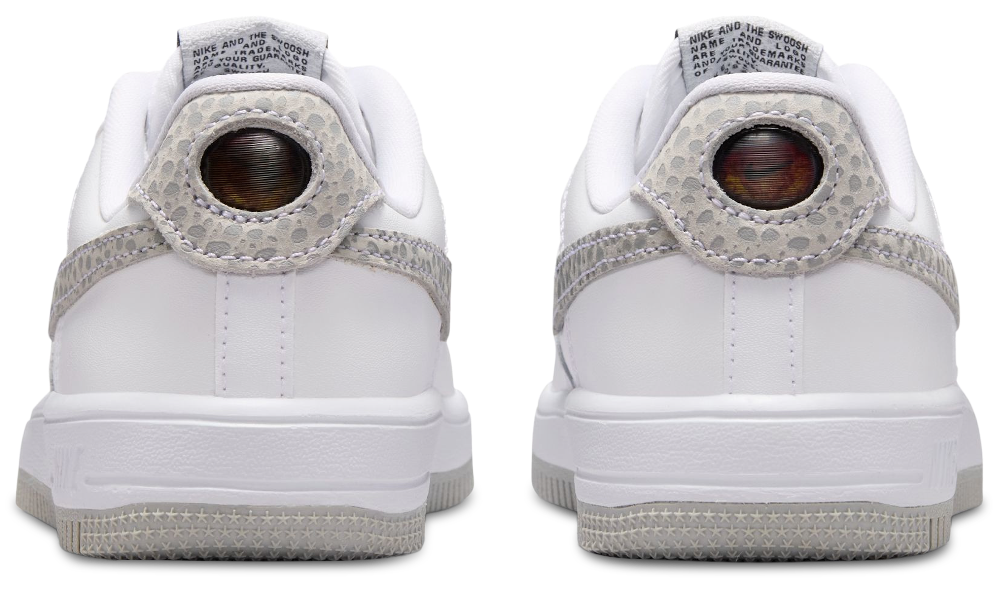 Nike Air Force 1 Low 童款 - Grey/White/Orange - Image 3