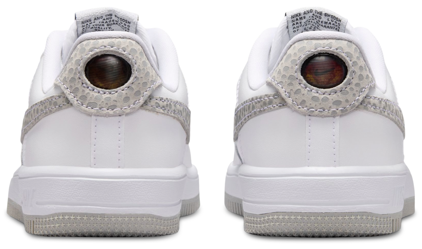 Nike Air Force 1 Low 童款 - Grey/White/Orange - Image 3