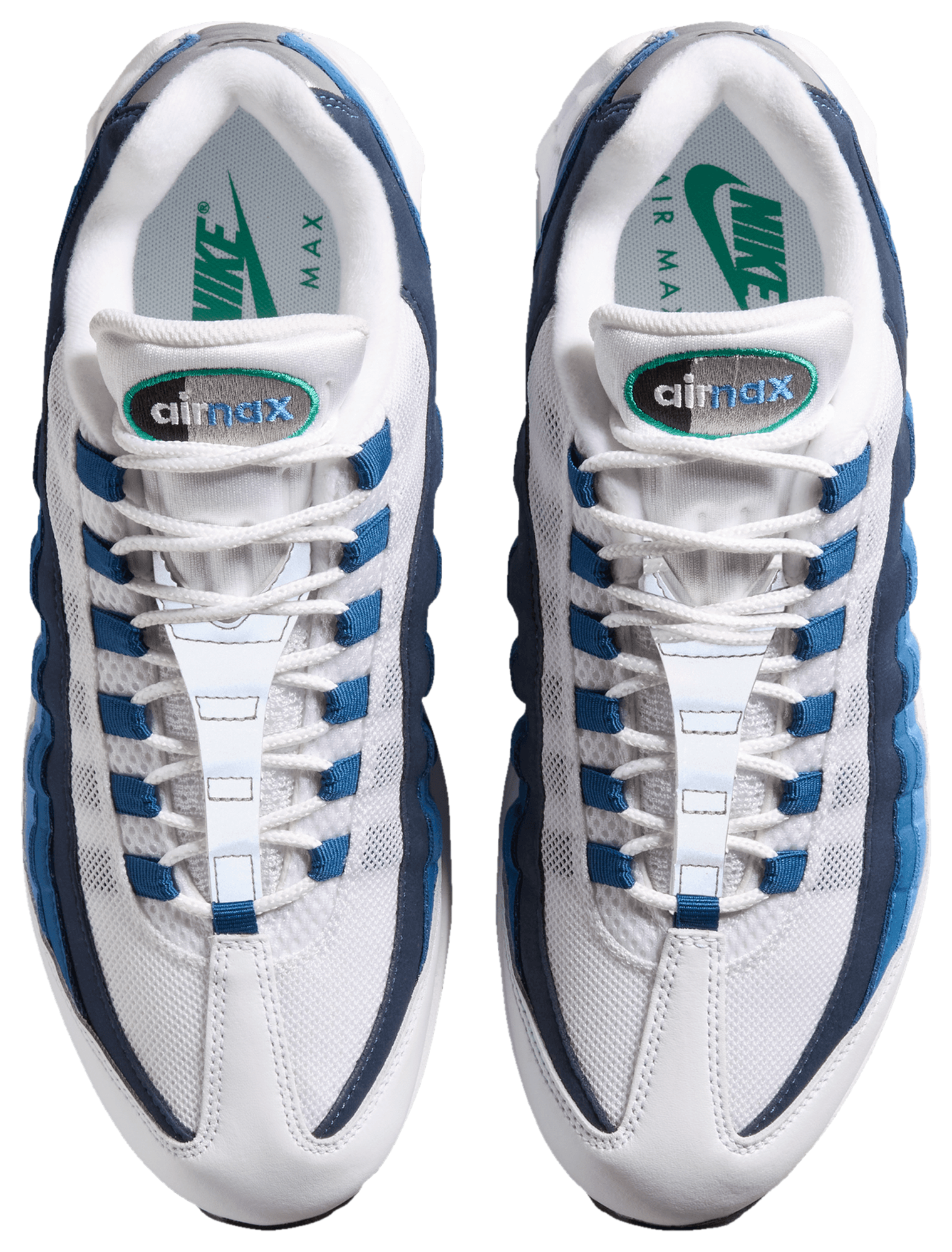 Nike Air Max 95 - Emerald Green/White/Lake Blue - Image 4