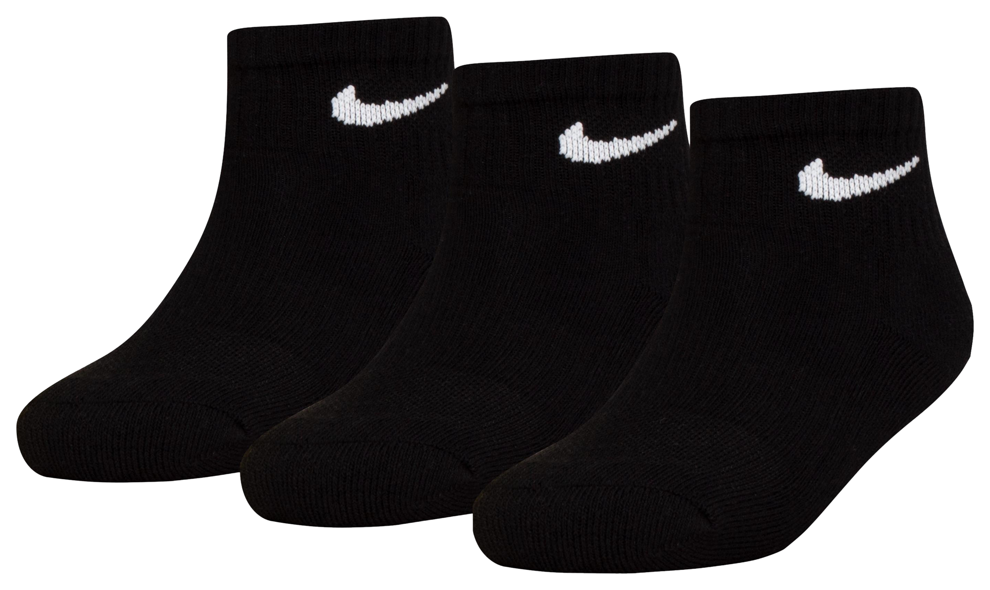 Nike Quarter Socks 6 Pack GSB 童款 - Black/White - Image 2