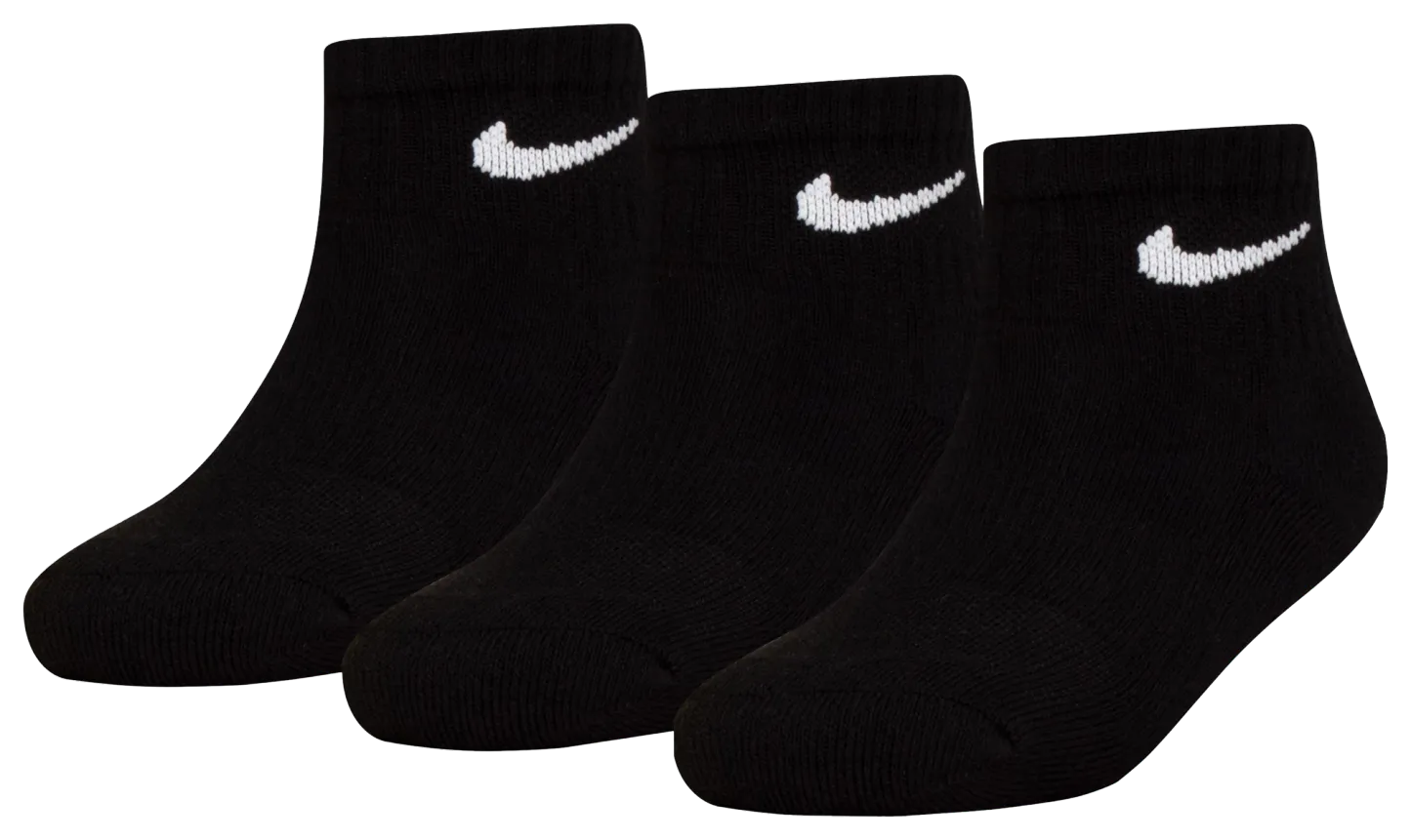 Nike Quarter Socks 6 Pack GSB 童款 - Black/White - Image 2
