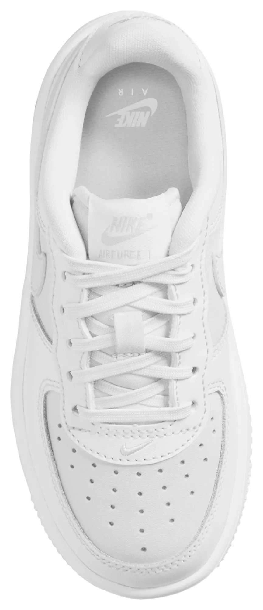 Nike Air Force 1 Low Lace 童款 - White/White - Image 3