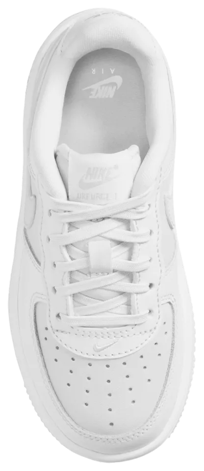 Nike Air Force 1 Low Lace 童款 - White/White - Image 3
