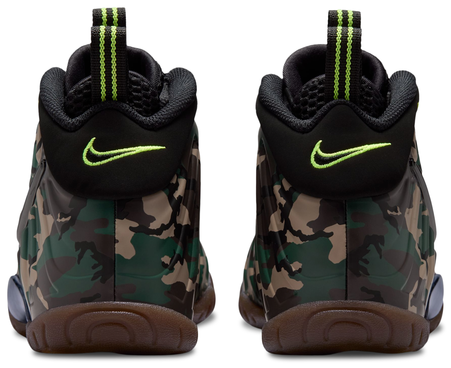Nike Little Posite Pro 童款 - Black/Green - Image 3
