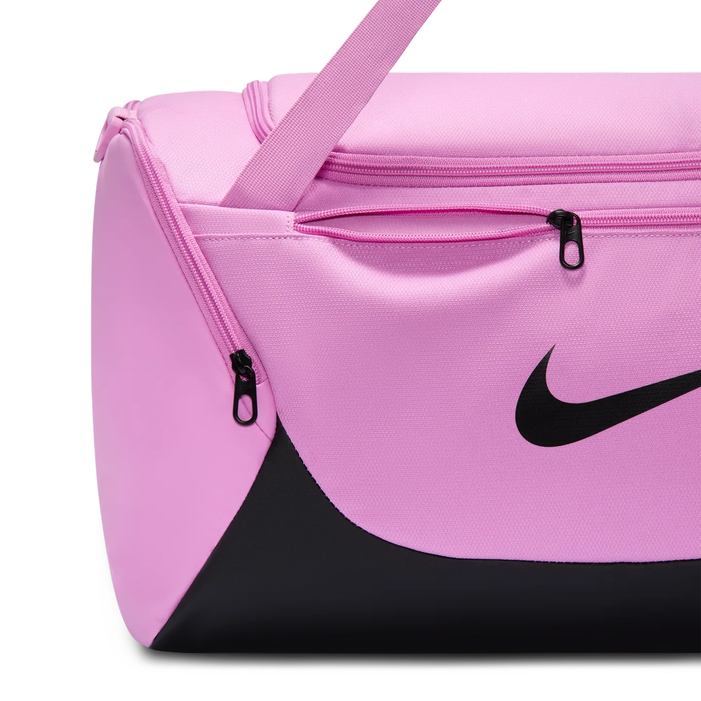 Nike Brasilia Small Duffel - Lt Magenta/Black/Black - Image 6