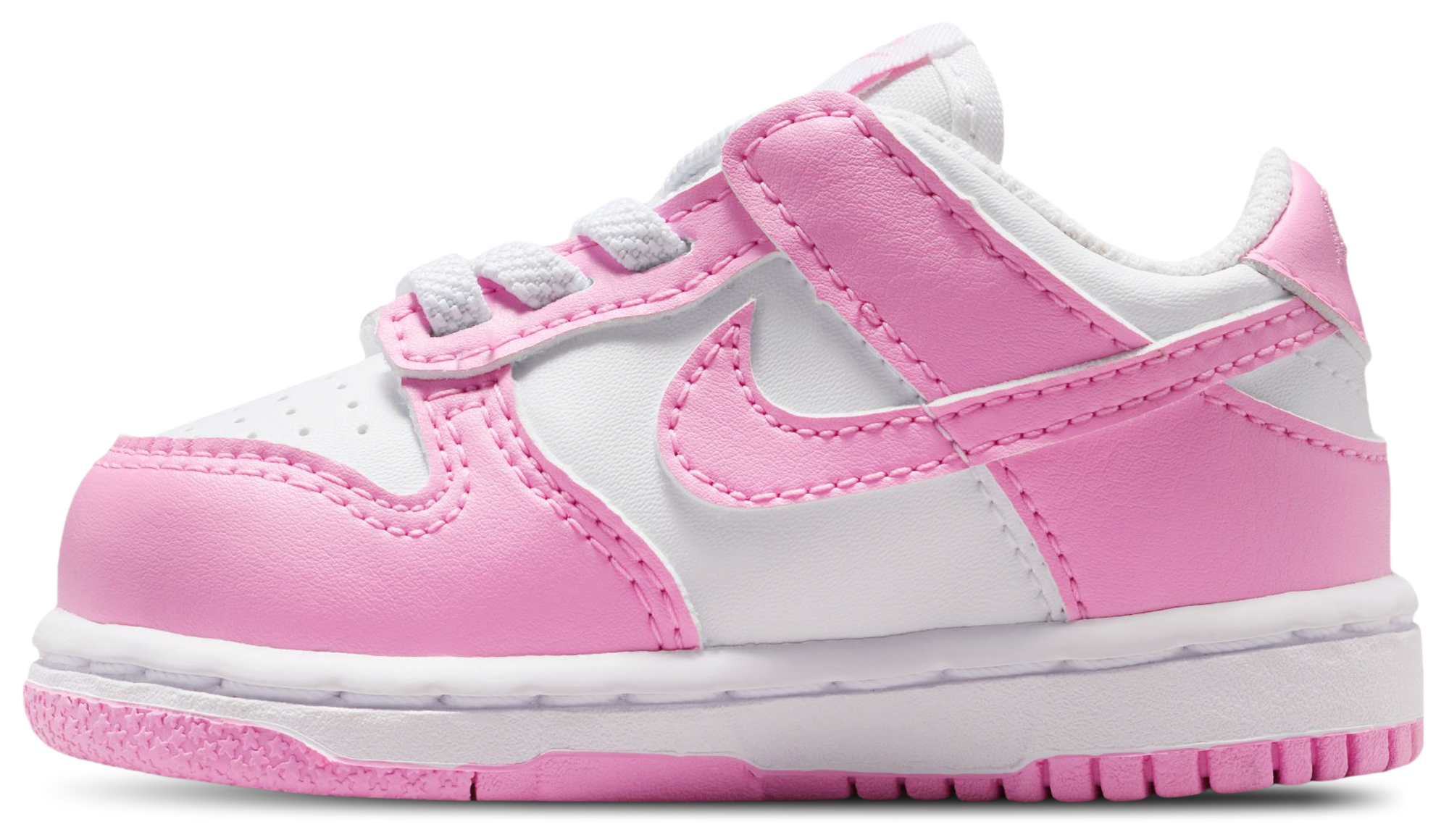Nike Dunk Low N 童款 - White/Pink Rise - Image 2