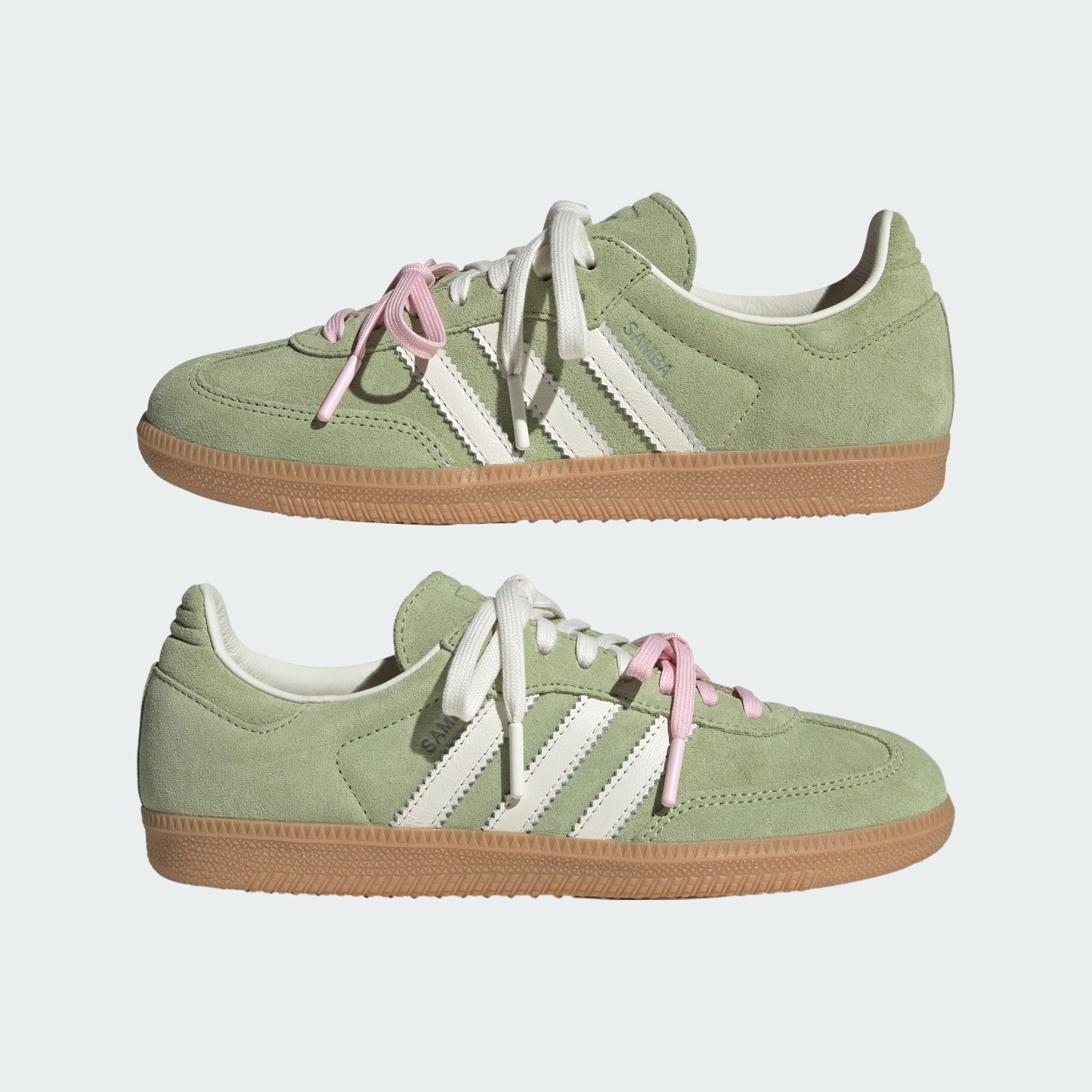 adidas SAMBA MATCHA Shoes - Magic Lime / Off White / Gum - View 10