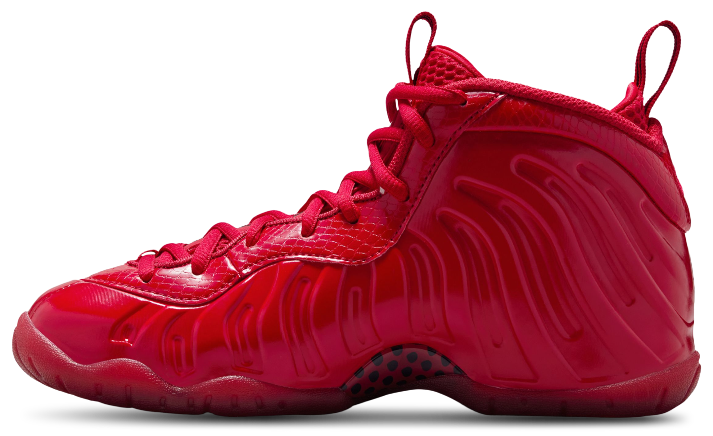 Nike Little Posite Pro 童款 - White/Picante Red/Grey Fog - Image 2
