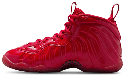Nike Little Posite Pro 童款 - White/Picante Red/Grey Fog - Image 2