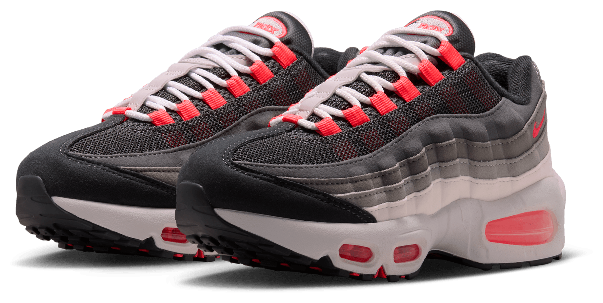 Nike Air Max 95 童款 - Anthracite/Solar Red - Image 6