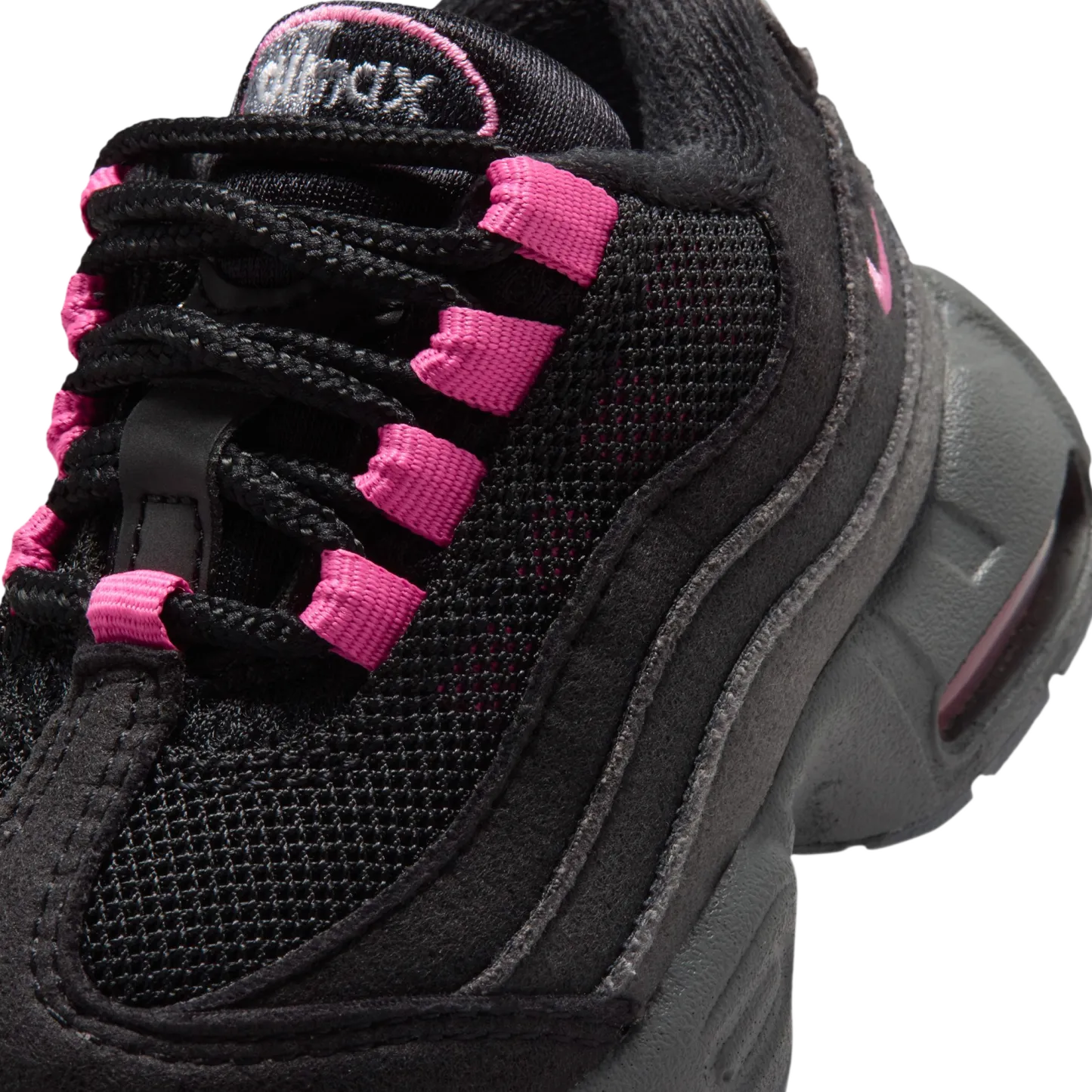 Nike Air Max 95 童款 - Cool Gray/Black/Playful Pink - Image 6