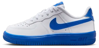 Nike Air Force 1 Low Lace 童款 - White/Game Royal - Image 2