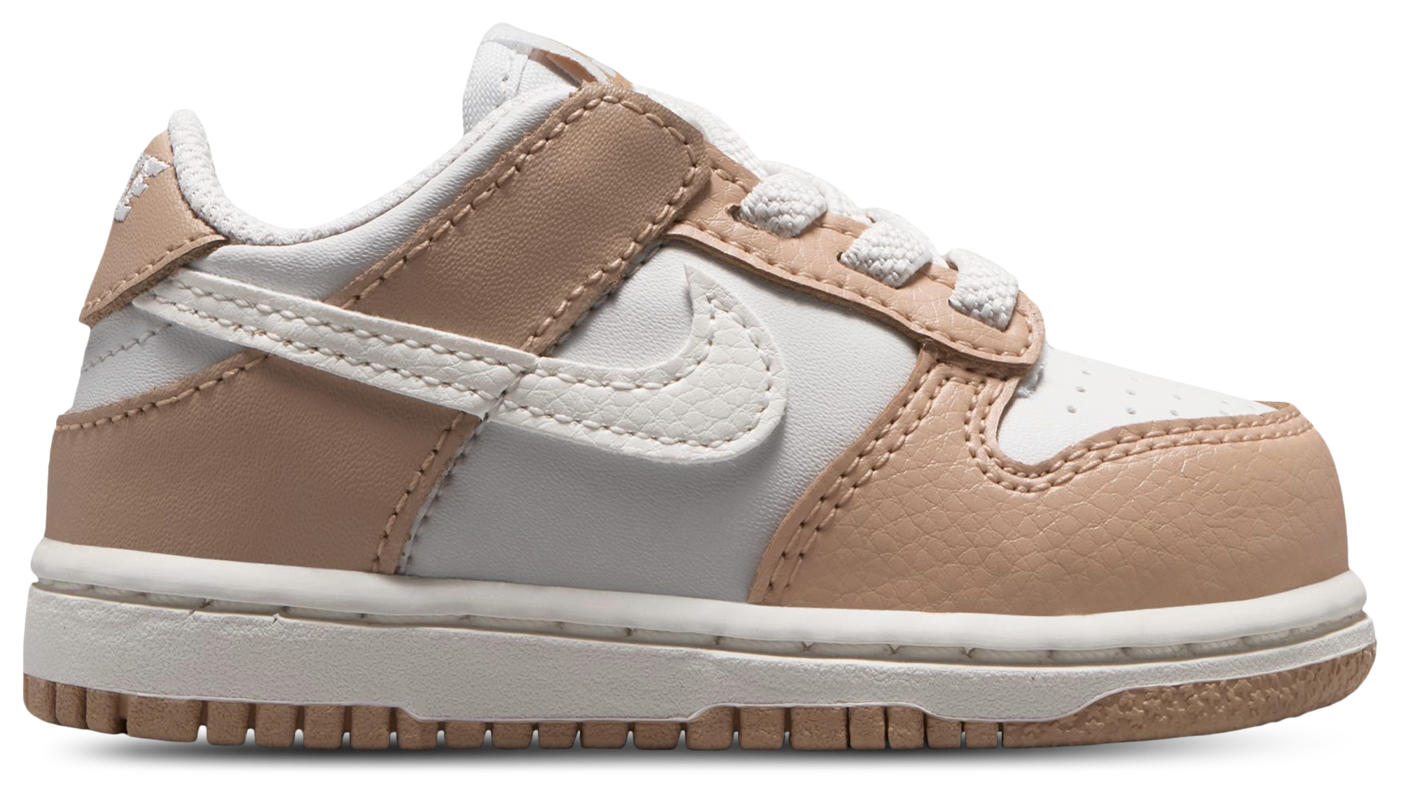 Nike Dunk Low 童款 - White/Silver - Image 1