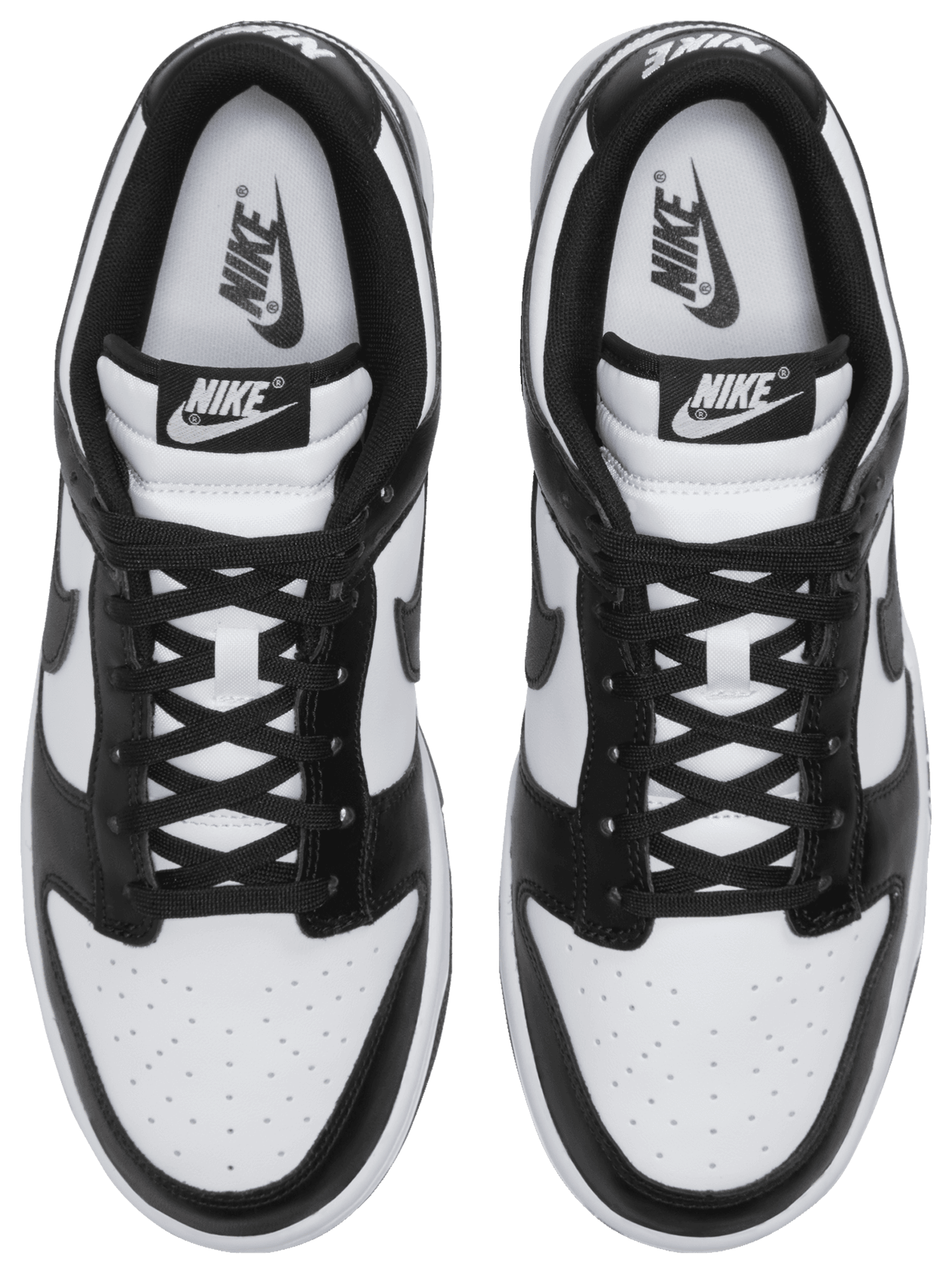 Nike Dunk Low Retro - White/White/Black - Image 4