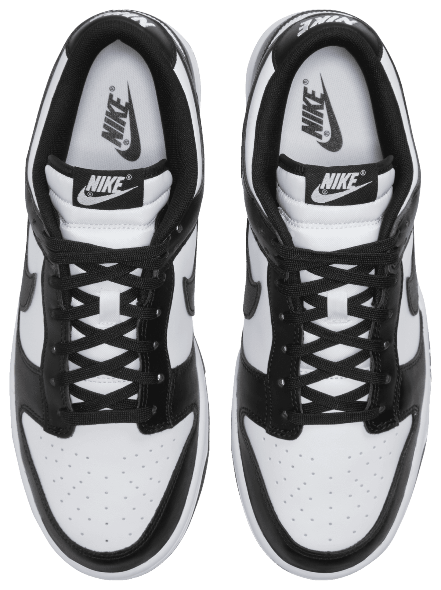 Nike Dunk Low Retro - White/White/Black - Image 4