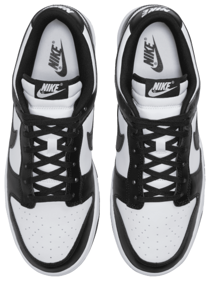 Nike Dunk Low Retro - White/White/Black - Image 4