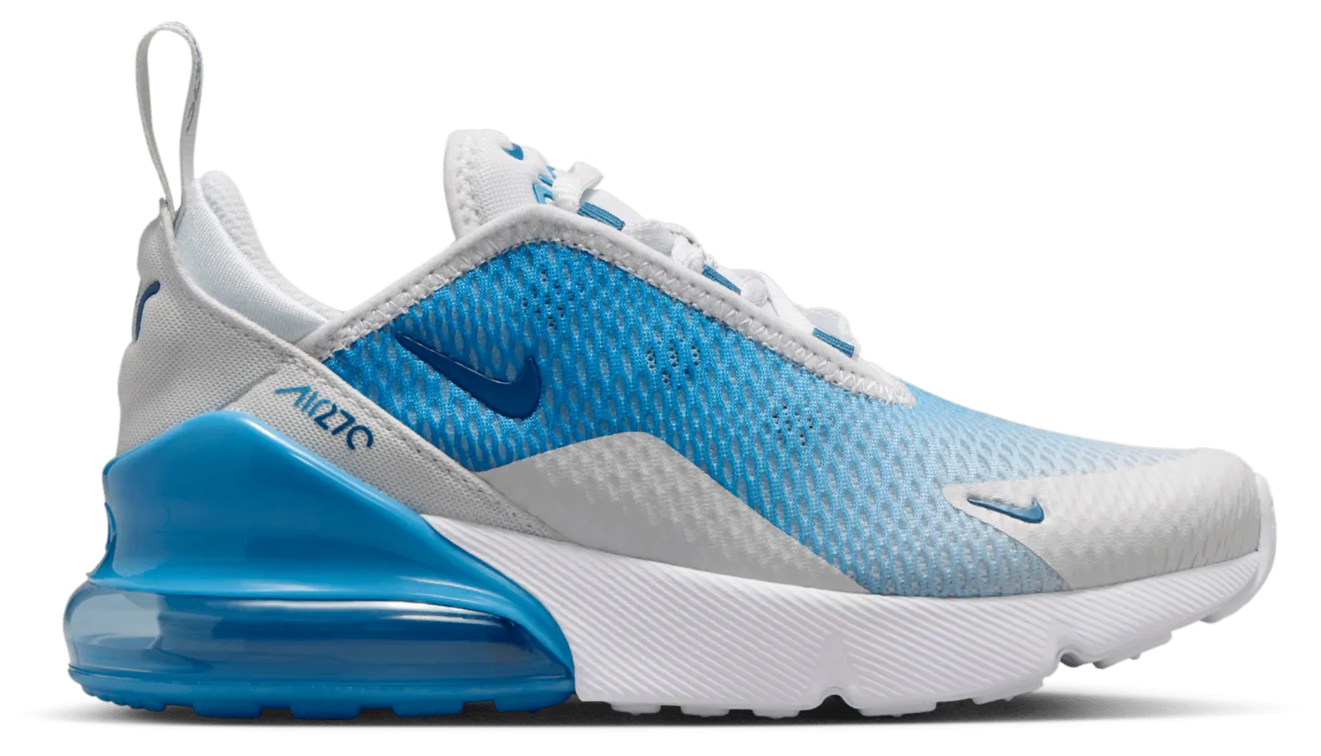 Nike Air Max 270 童款 - Off White/Court Blue/Dutch Blue - Image 1