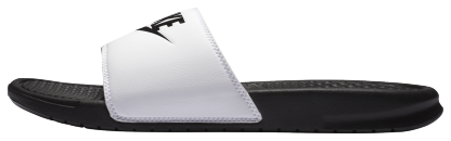 Nike Benassi JDI Slides - White/Black - Image 1