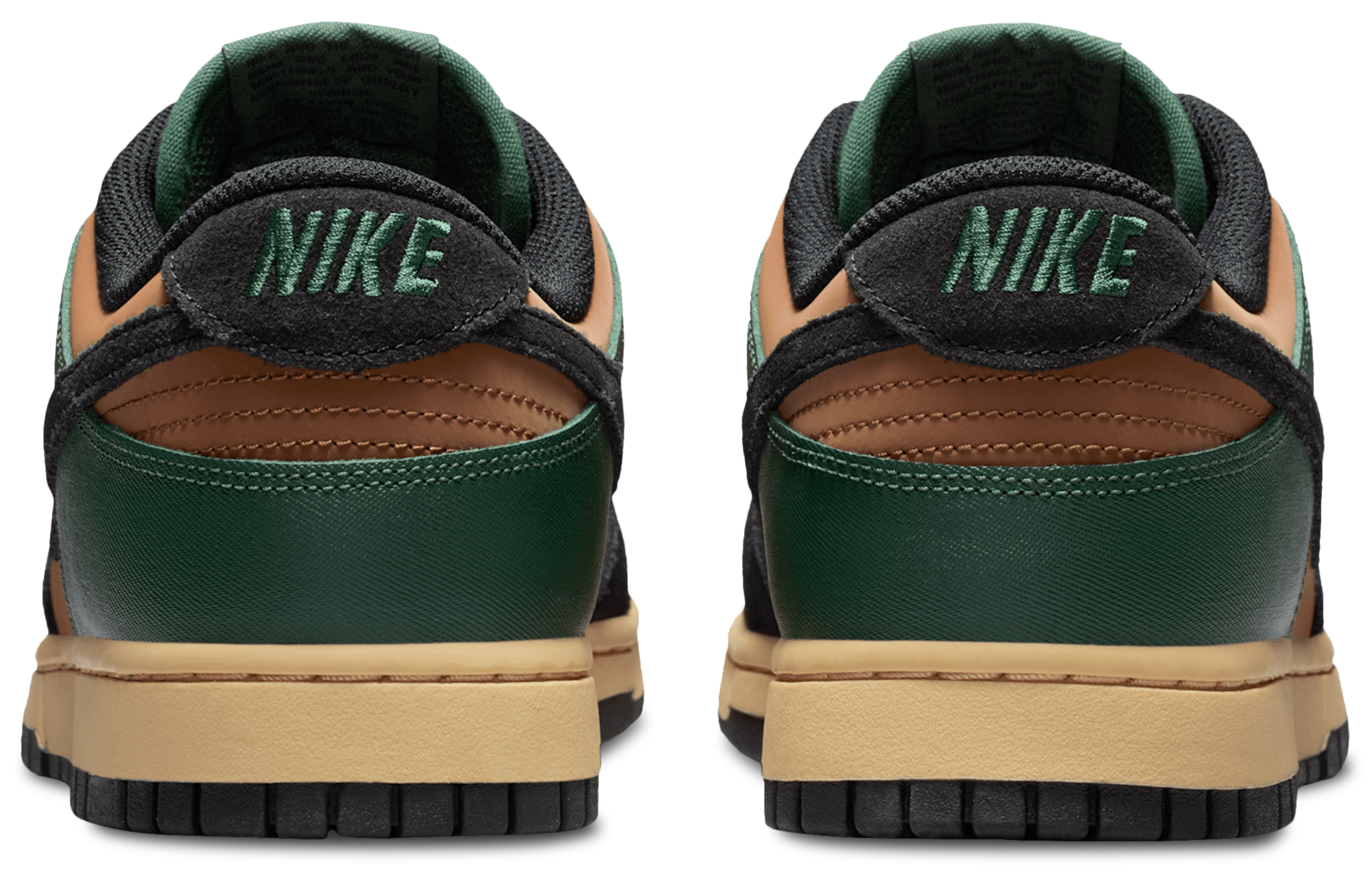 Nike Dunk Low Retro - Black/Fir/Light British Tan - Image 3