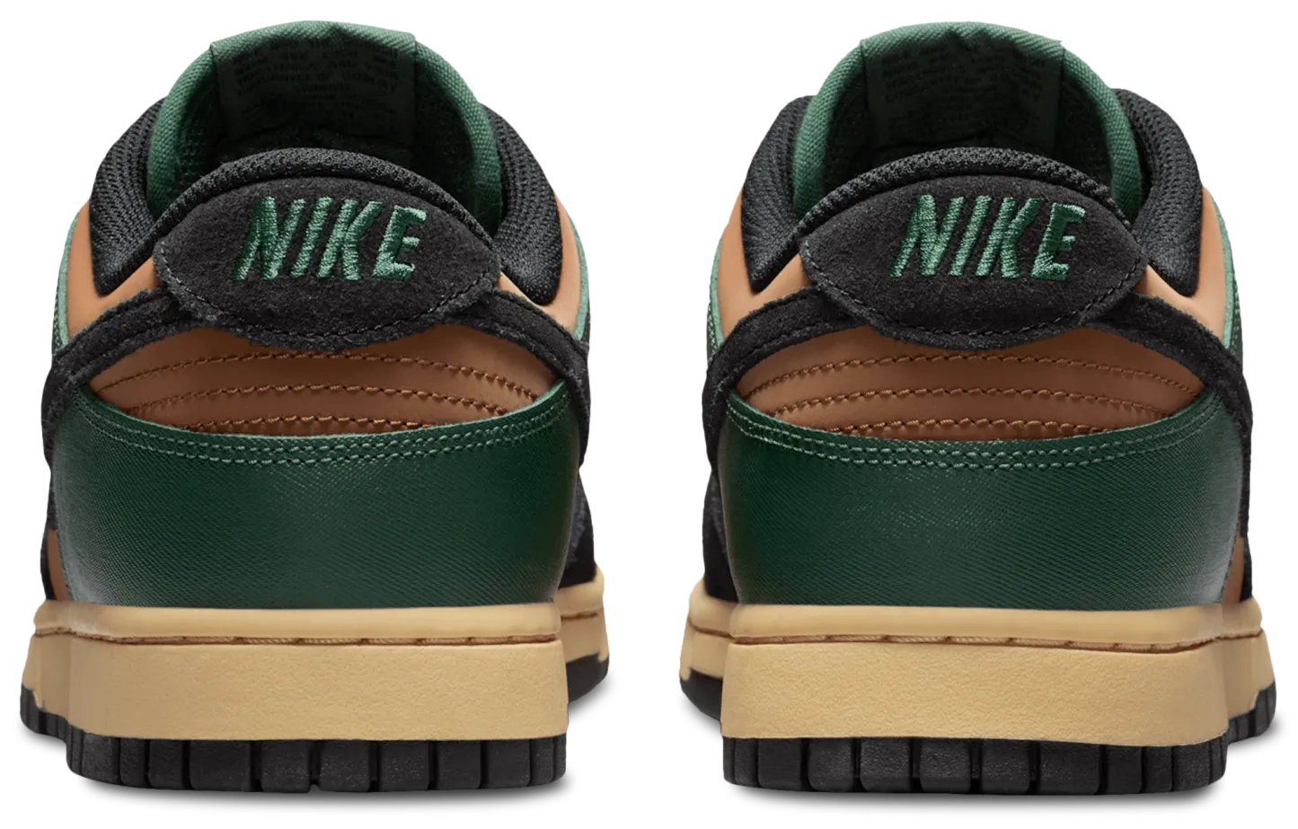 Nike Dunk Low Retro - Black/Fir/Light British Tan - Image 3
