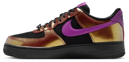 Nike Air Force 1 '07 LV8 - Men's - Gold/Black/Bold Berry - Image 2
