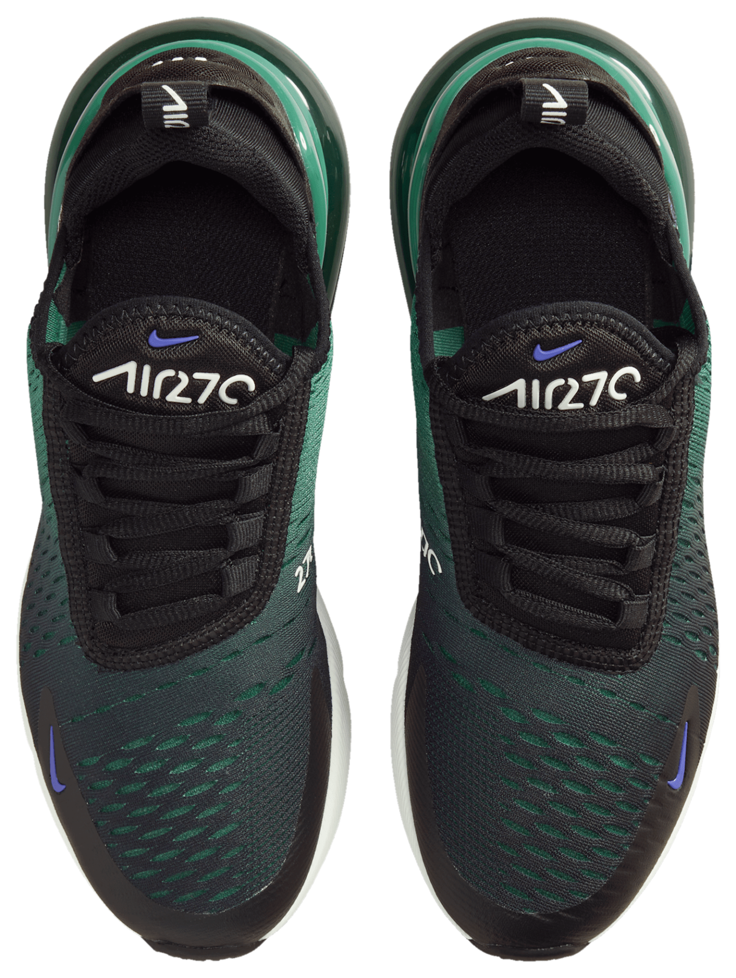Nike Air Max 270 童款 - Black/White/Evergreen Aura - Image 4