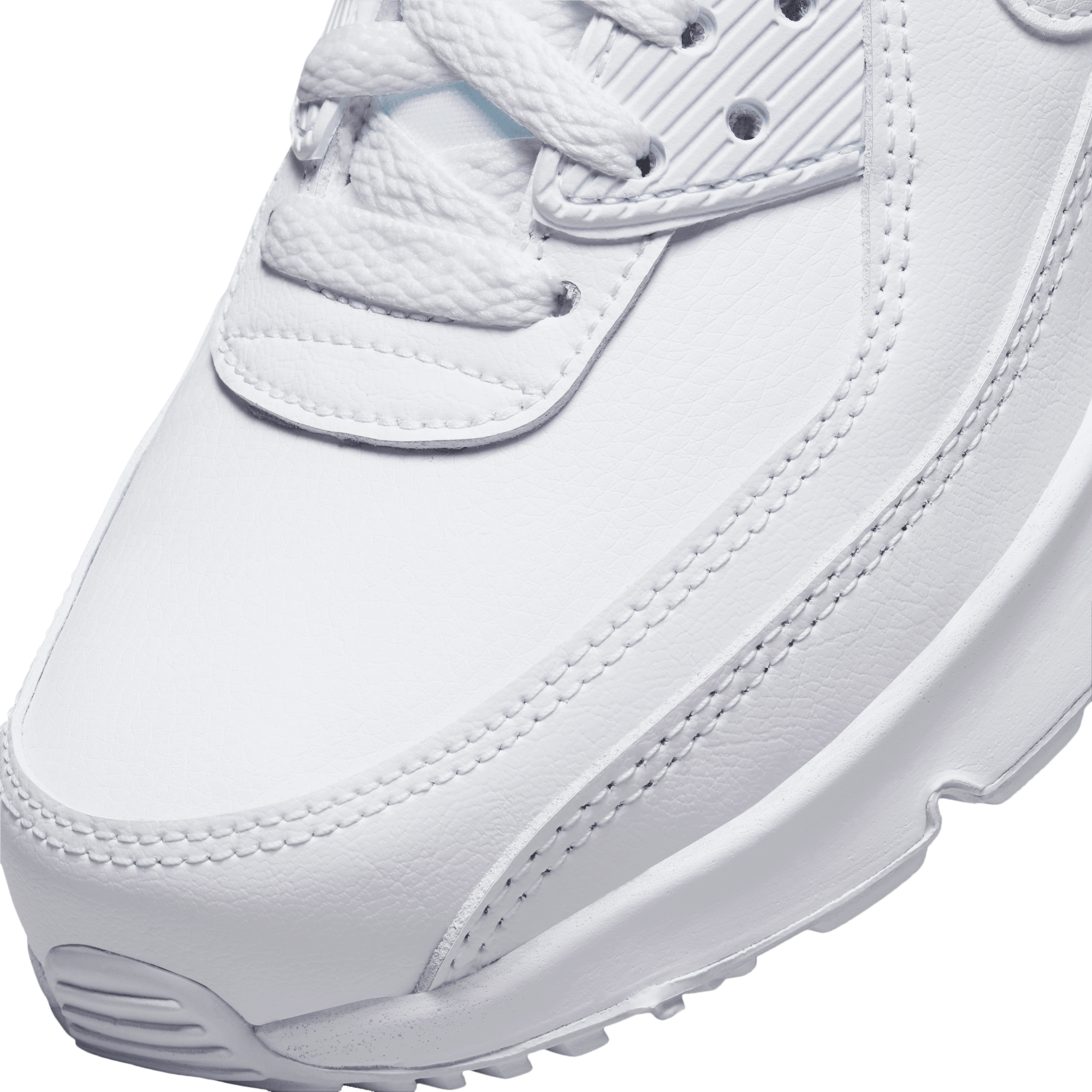 Nike Air Max 90 童款 - White/White/Metallic Silver - Image 7