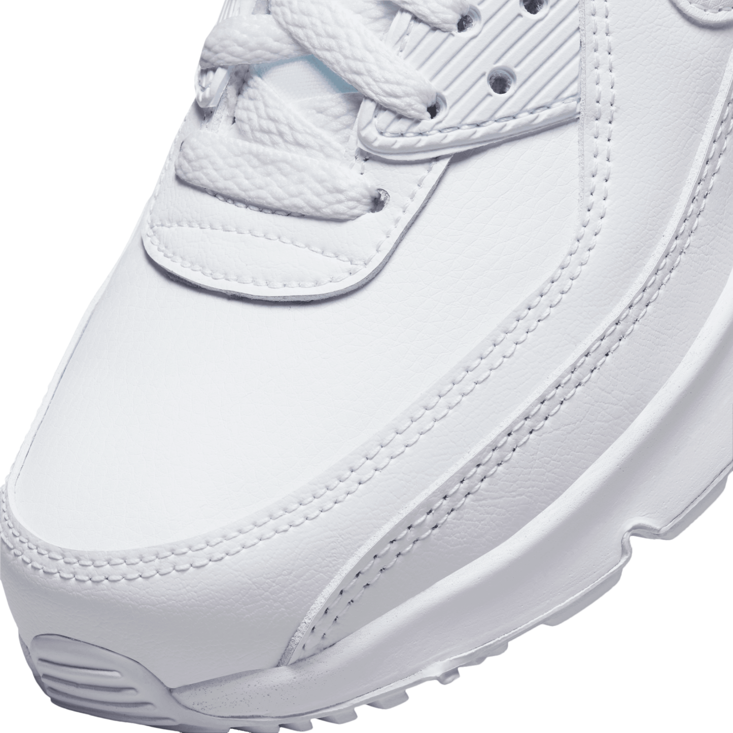 Nike Air Max 90 童款 - White/White/Metallic Silver - Image 7