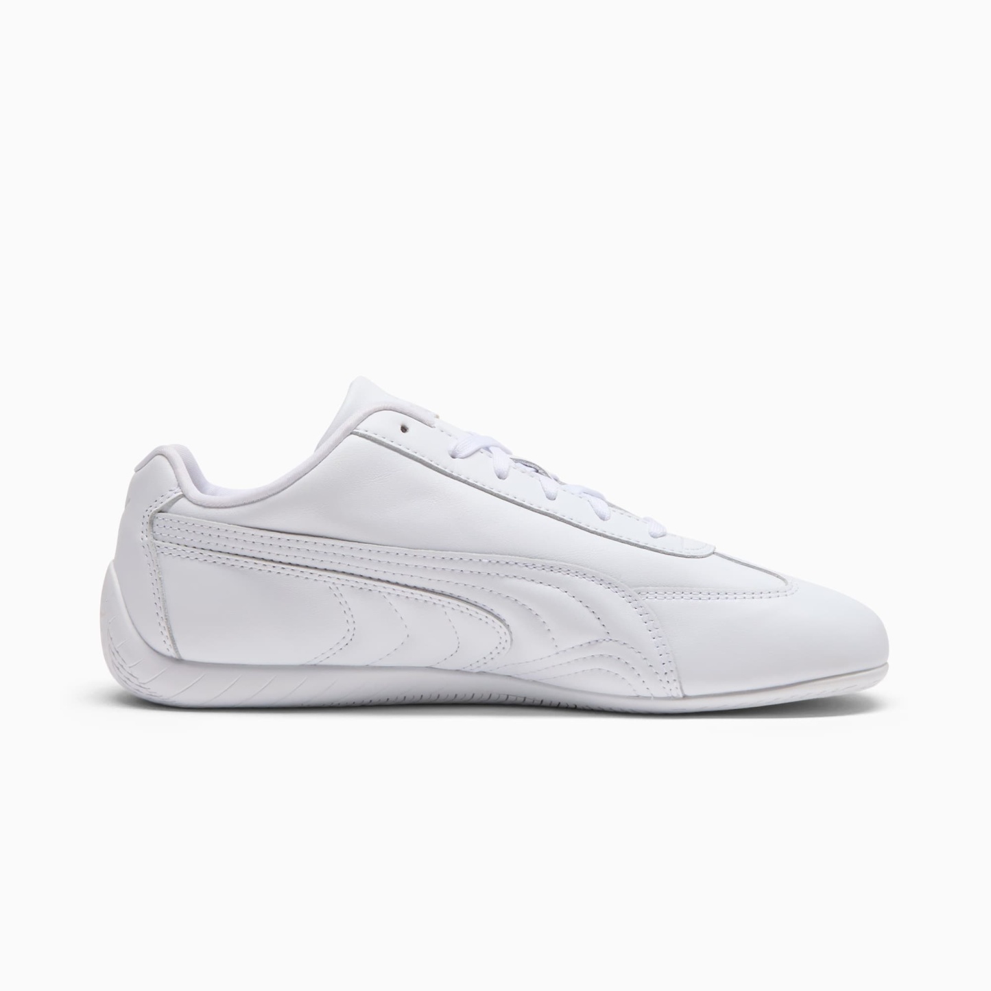 Speedcat Full Leather Men's Sneakers - PUMA White-Feather Gray - 7