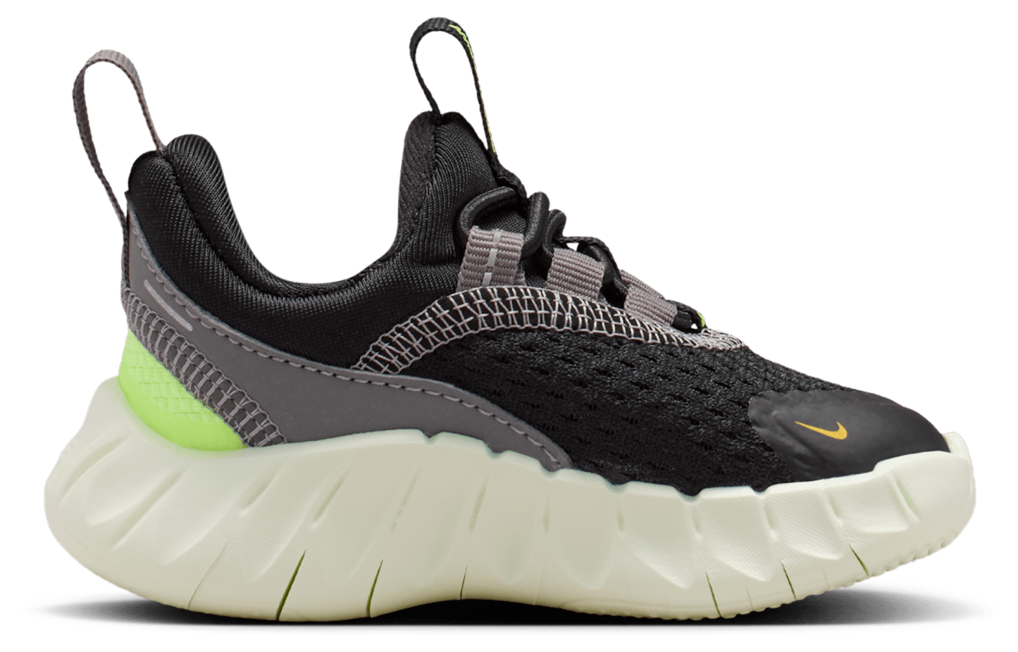 Nike Free Ride 童款 - Black/Saffron Quartz/Pencil Point - Image 1