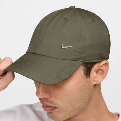 Nike Dri-FIT Club Cap - Metallic Silver/Medium Olive - Image 4