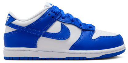 Nike Dunk Low 童款 - White/Hyper Blue - Image 1