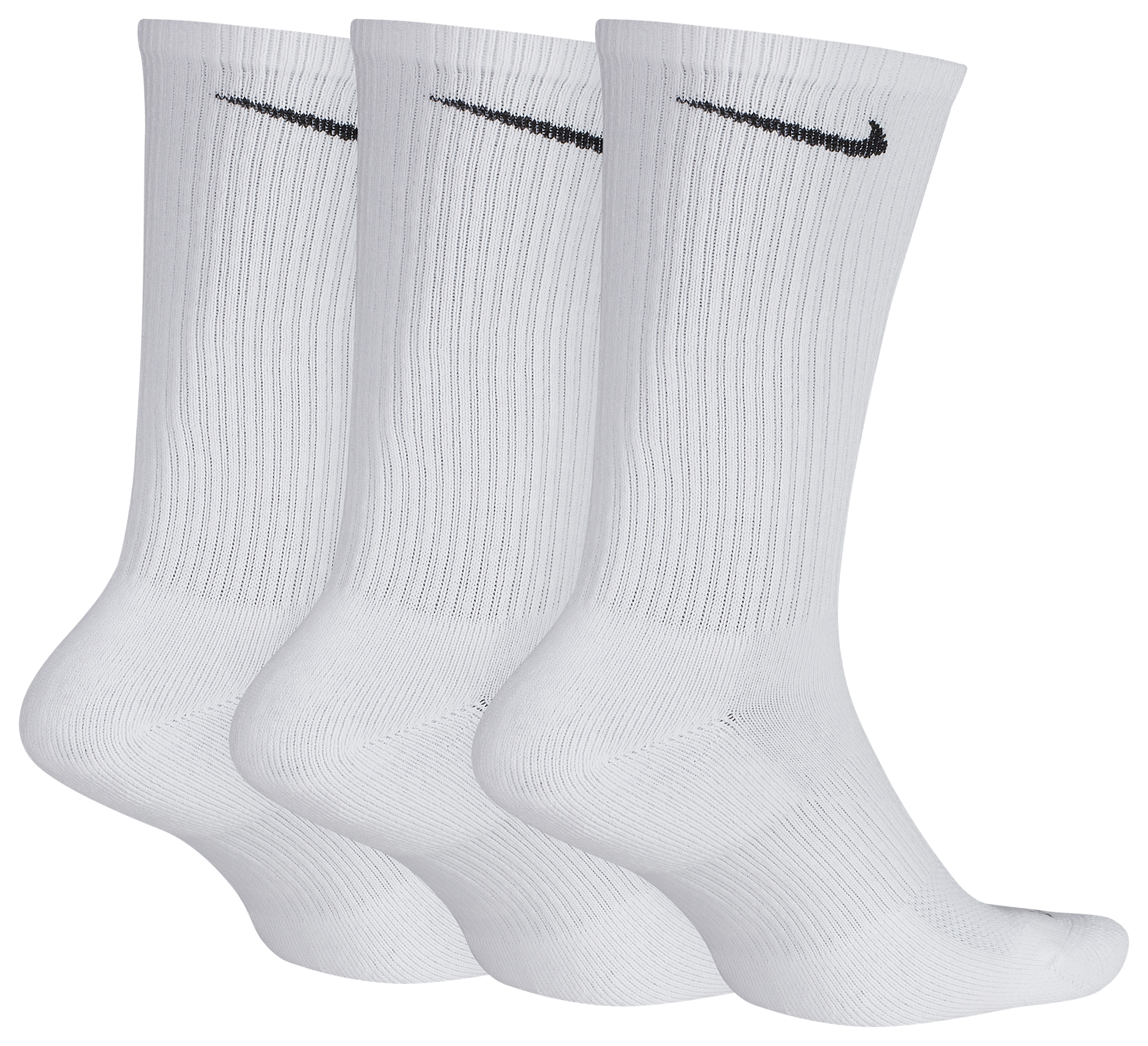 Nike 3 Pack Dri-FIT Plus Crew Socks - Black/White - Image 3